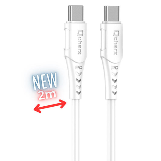 Qcharx Sofia Cable Tipo C a Tipo C 3A 60W (2m) PVC Blanco